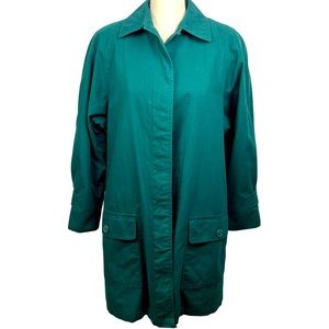 London Fog Limited Edition '60's Lined Trench Jacket Jade Green sz. 8